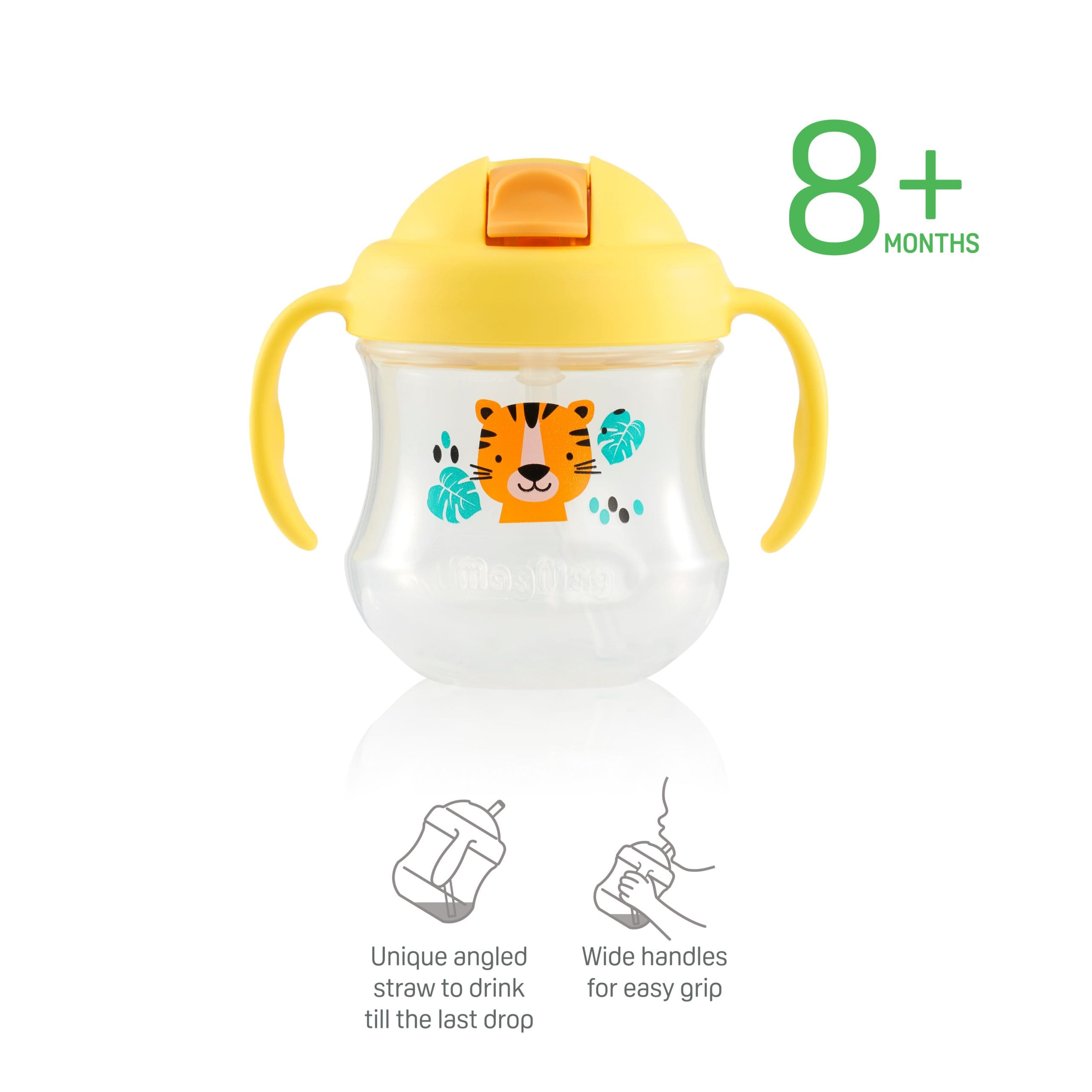 Pigeon Mag Mag Straw Cup Yellow Tiger 200ml Training Cup
