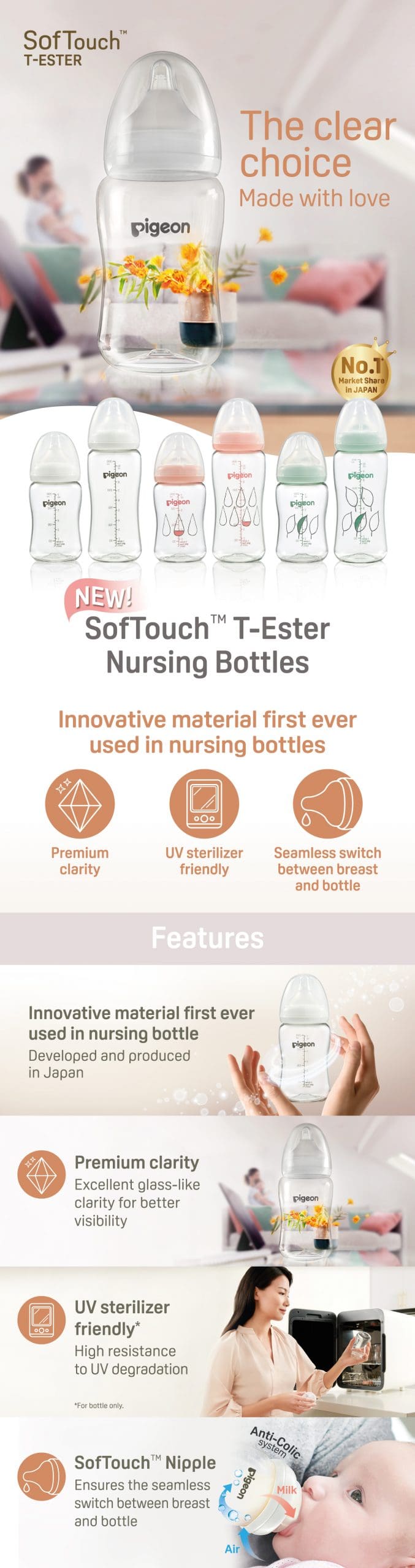 SofTouch™ T-Ester Nursing Bottle